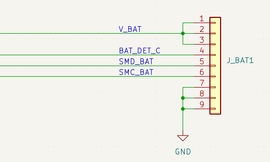 Battery connector schematic